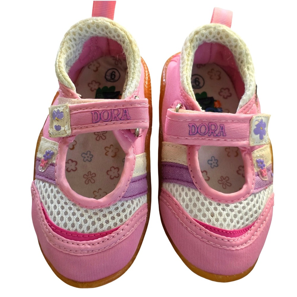 Dora the Explorer Pink Toddler Girls Mary Jane Water Shoes Size 6 Nick Jr 2006